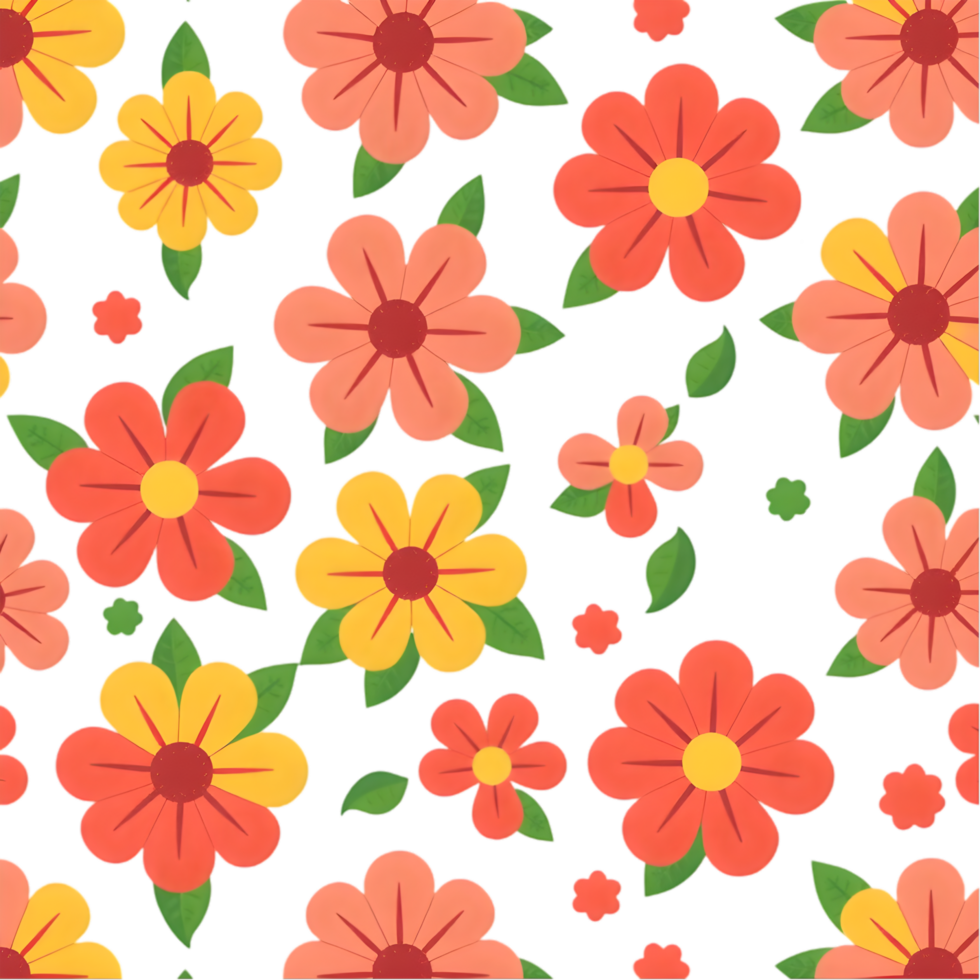Bright and elegant Scandinavian geometric flowers on fabric. . png