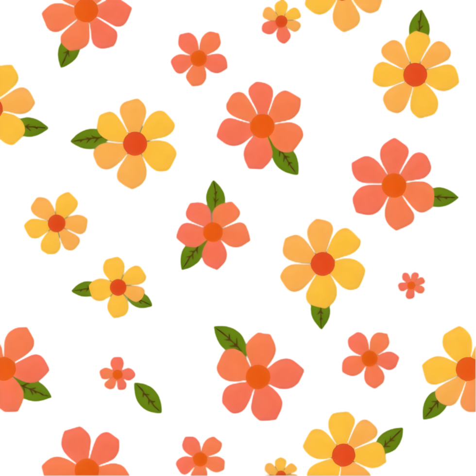 Clean and colorful geometric floral pattern for Nordic interiors. . png