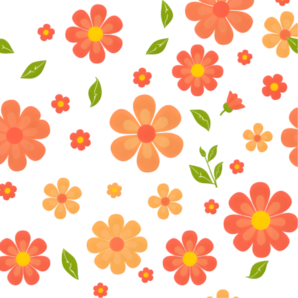 Trendy pastel floral fabric design in geometric Scandinavian theme. . png