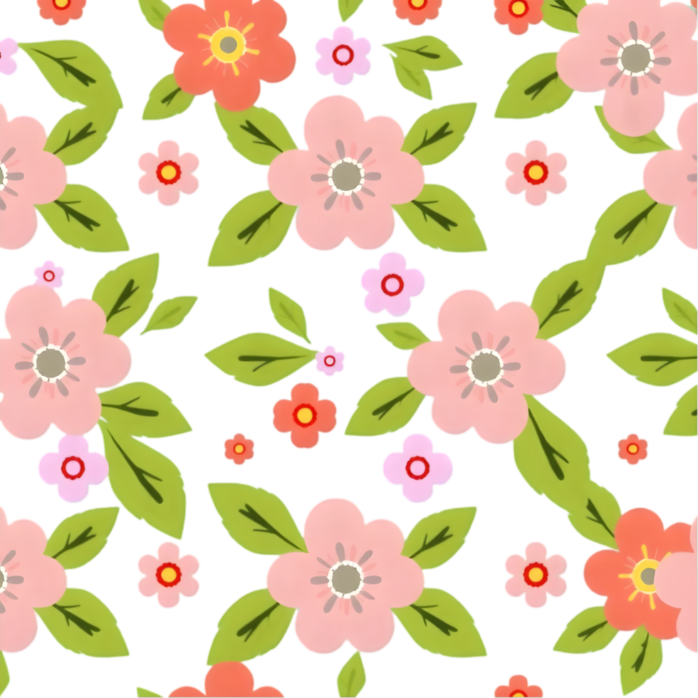 Floral Scandinavian pastel motif with elegant symmetry art. . png