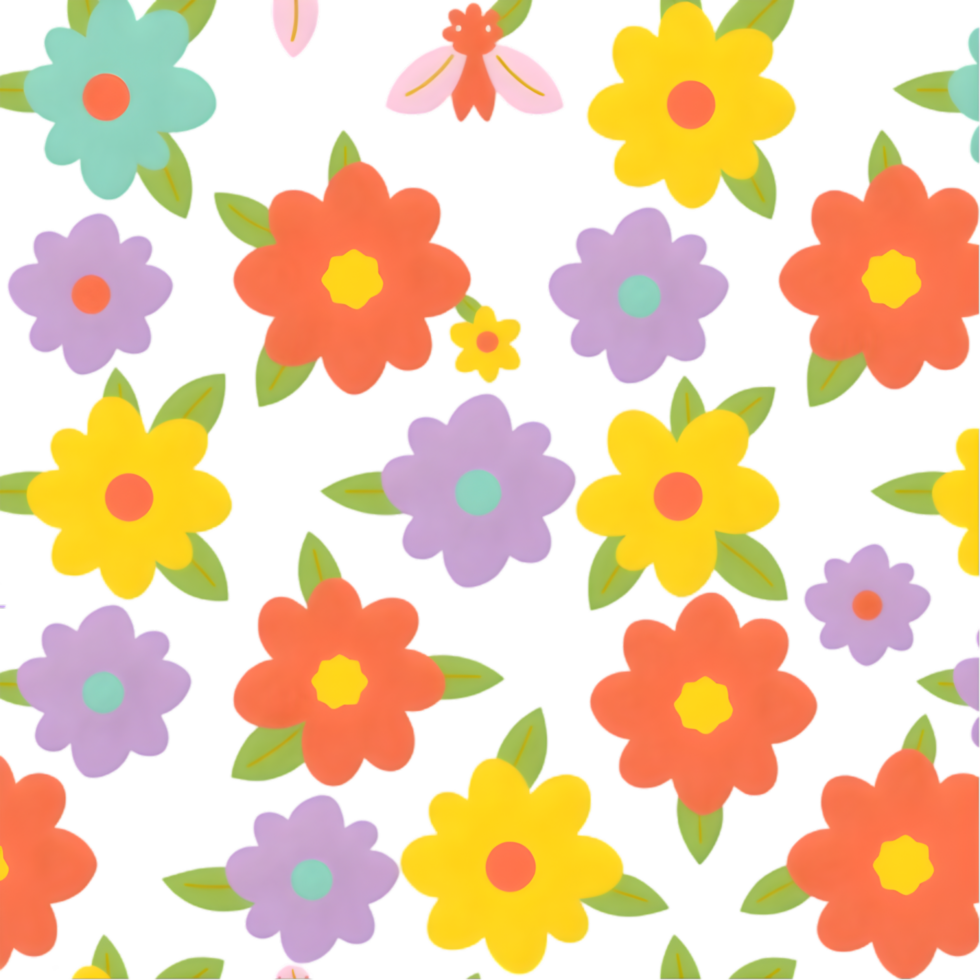 Modern artistic floral pattern in Scandinavian color style. . png