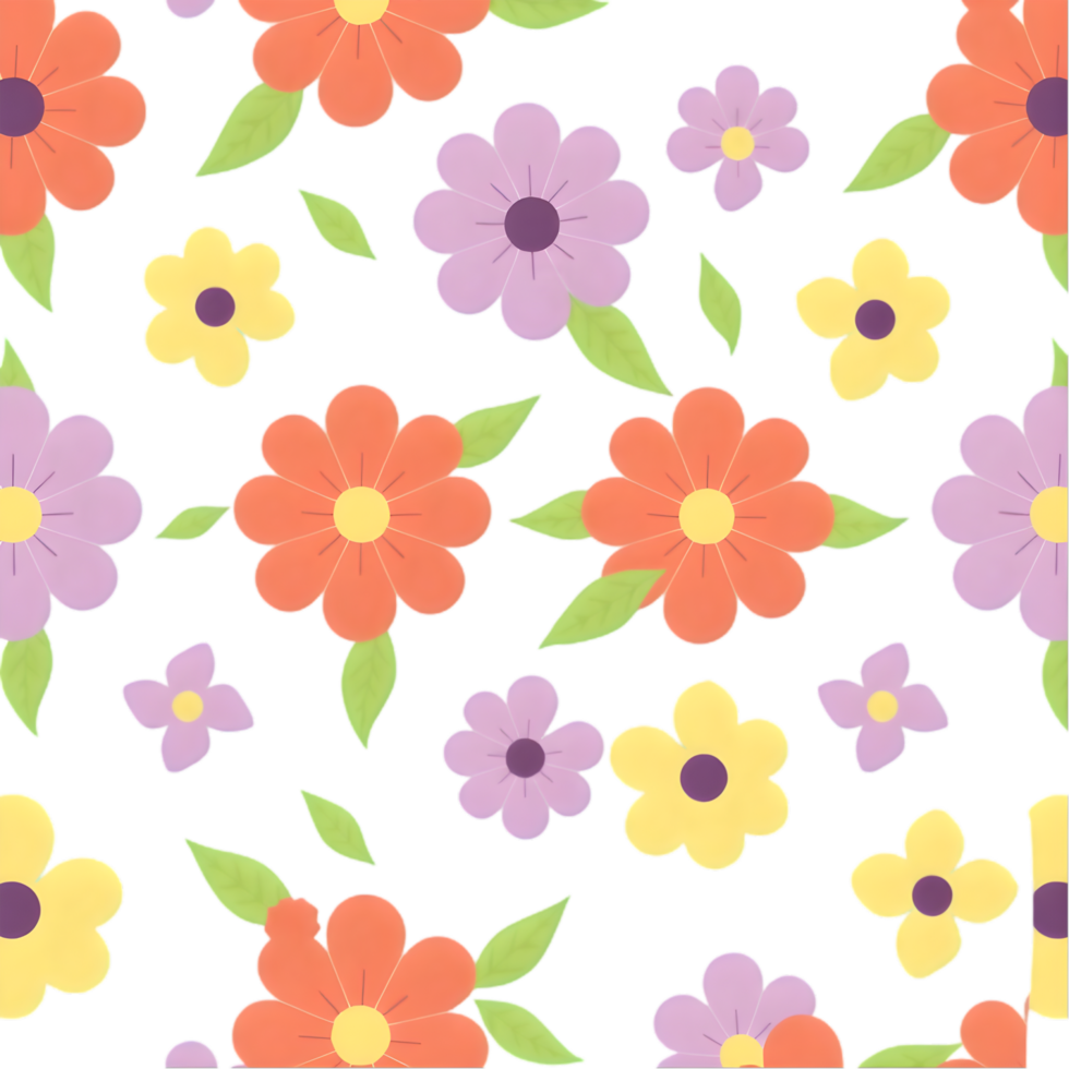 Lavender yellow coral Scandinavian bloom with symmetry style. . png
