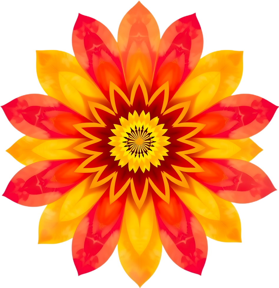 Soft-toned symmetrical floral design for decorative artistic themes. . png