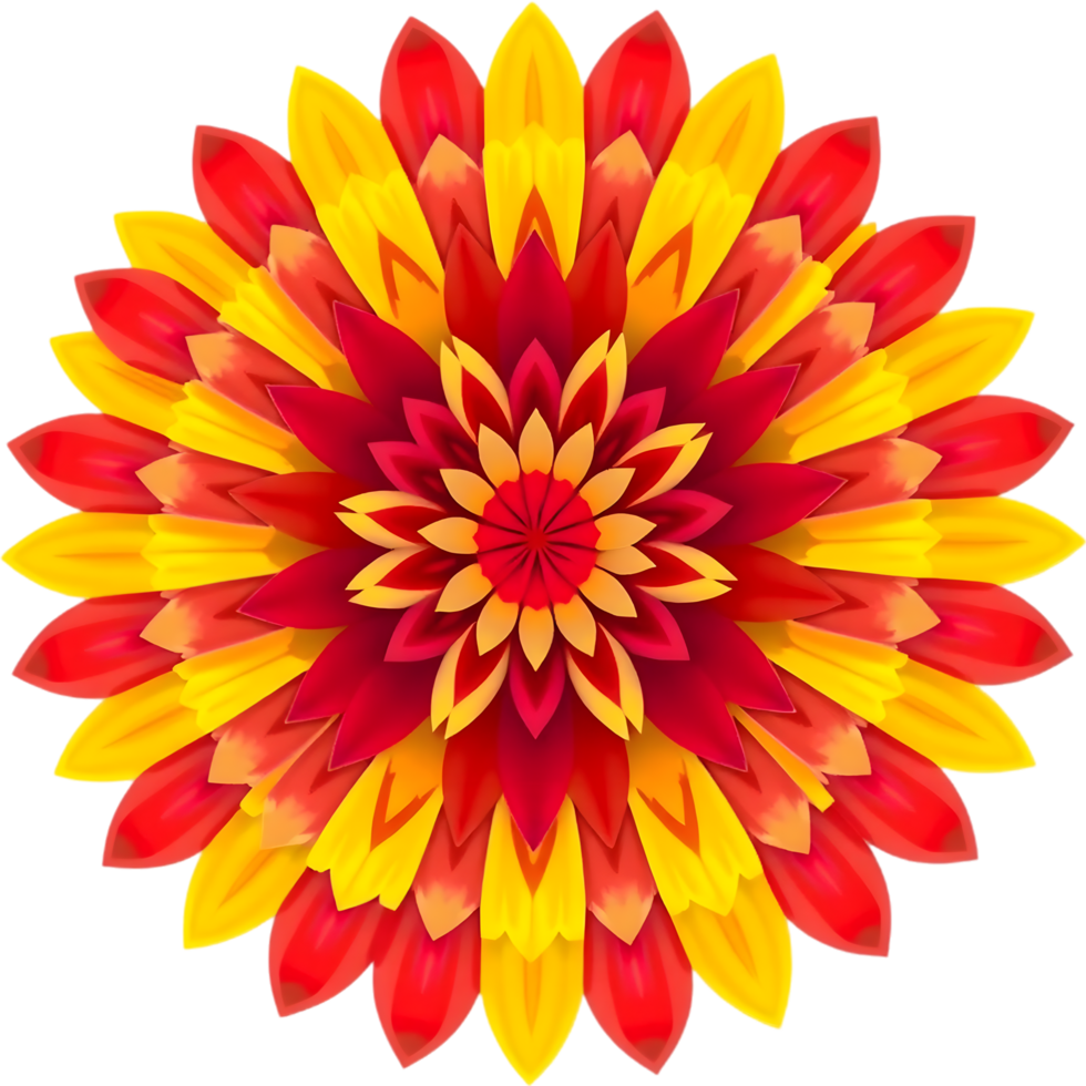 Soft geometric mandala floral piece with warm visual elements. . png
