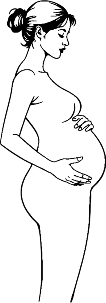 Beautiful glowing lady with serenity and motherhood essence. . png