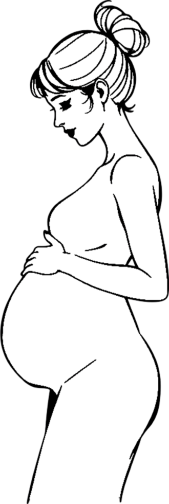 Beautiful expecting lady showing radiant charm and inner glow. . png