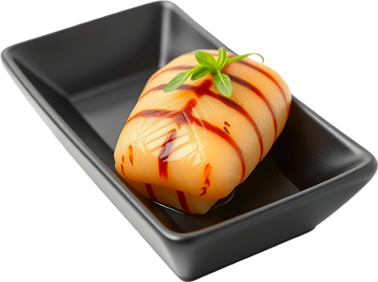 Flavorful Japanese sushi clipart focused on grilled anago nigiri. . png