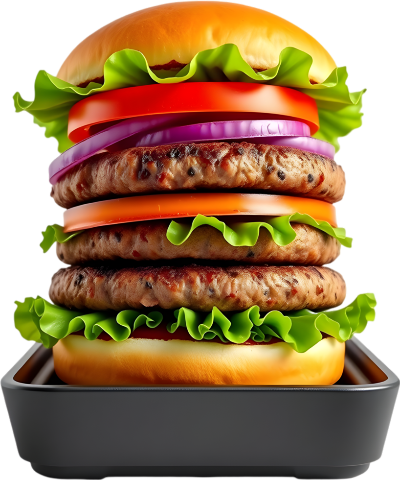 Cheeseburger clipart with beef patty lettuce tomato and cheese. . png