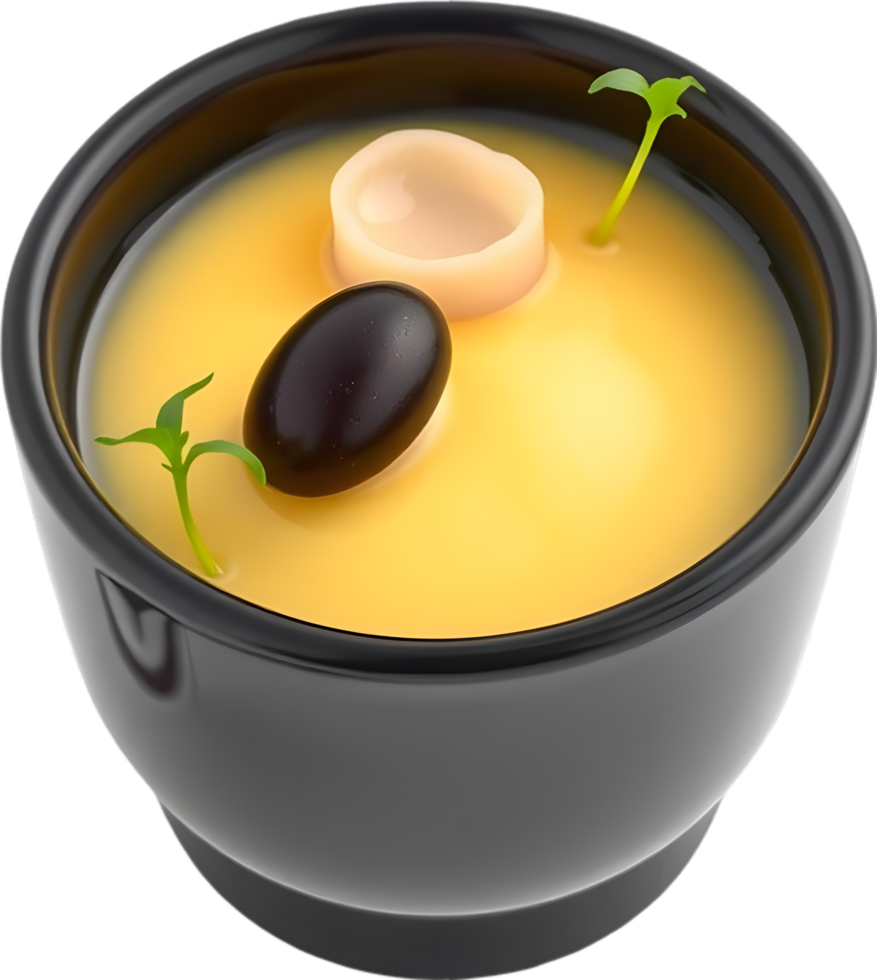 Fluffy savory chawanmushi image showing soft rich surface. . png