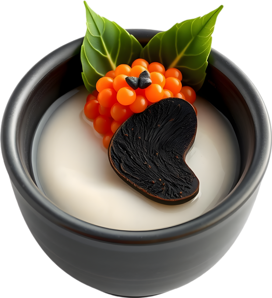 Creamy rich chawanmushi clipart featuring savory fluffy custard. . png