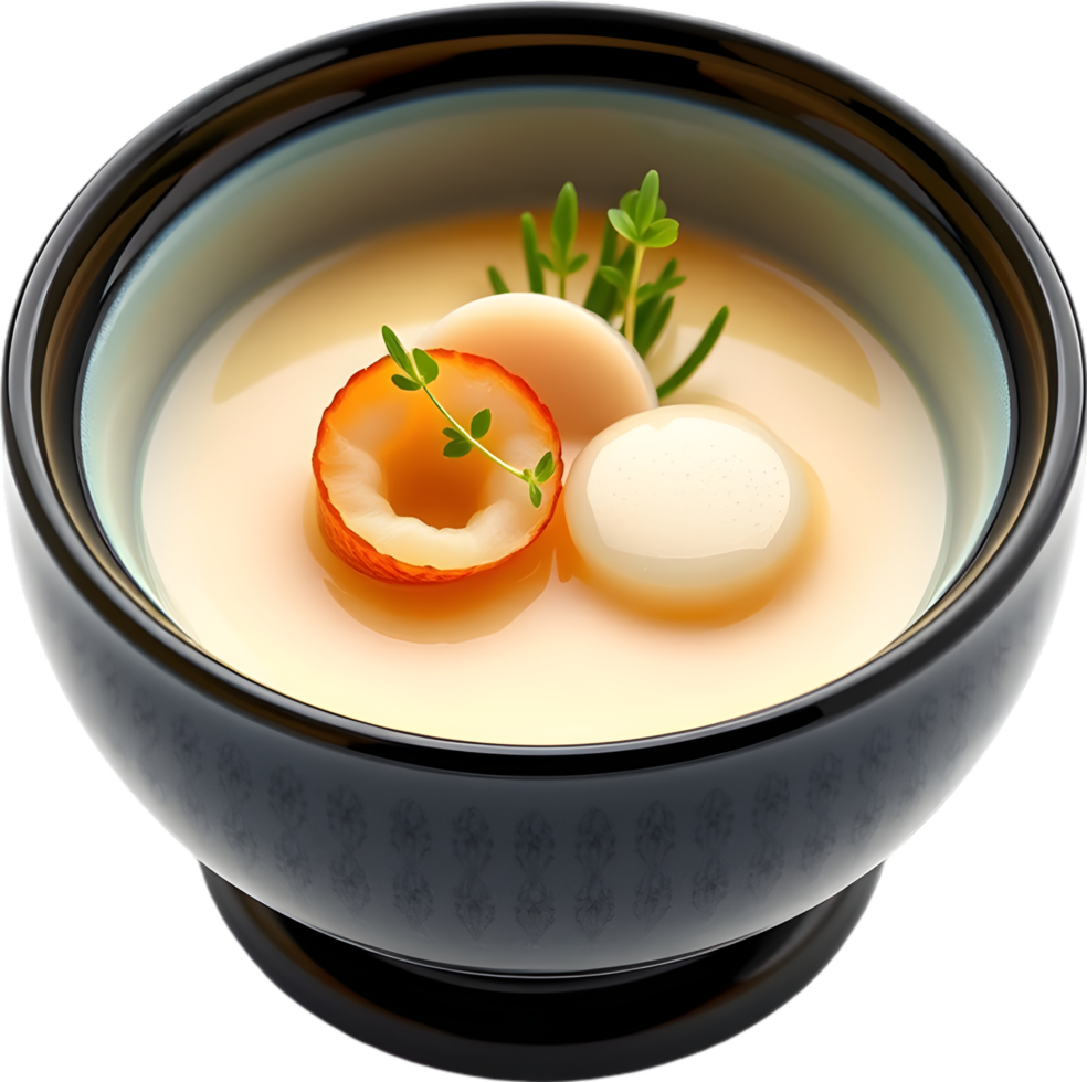 Comforting chawanmushi food image with smooth gourmet surface. . png