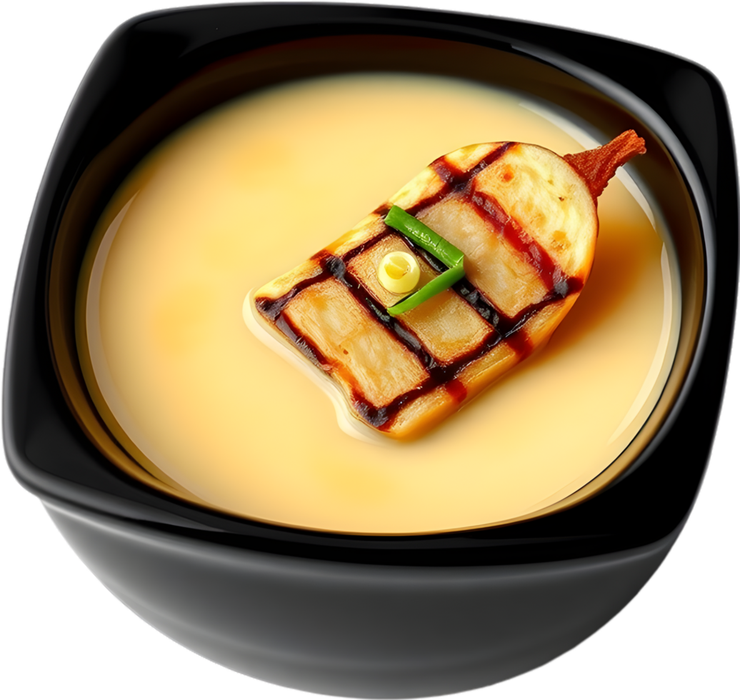 Warm silky chawanmushi custard dish with umami texture. . png