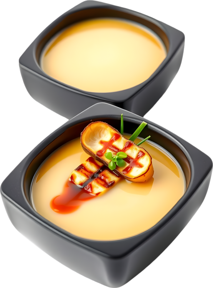 Japanese steamed egg custard dish with savory fluffy taste. . png