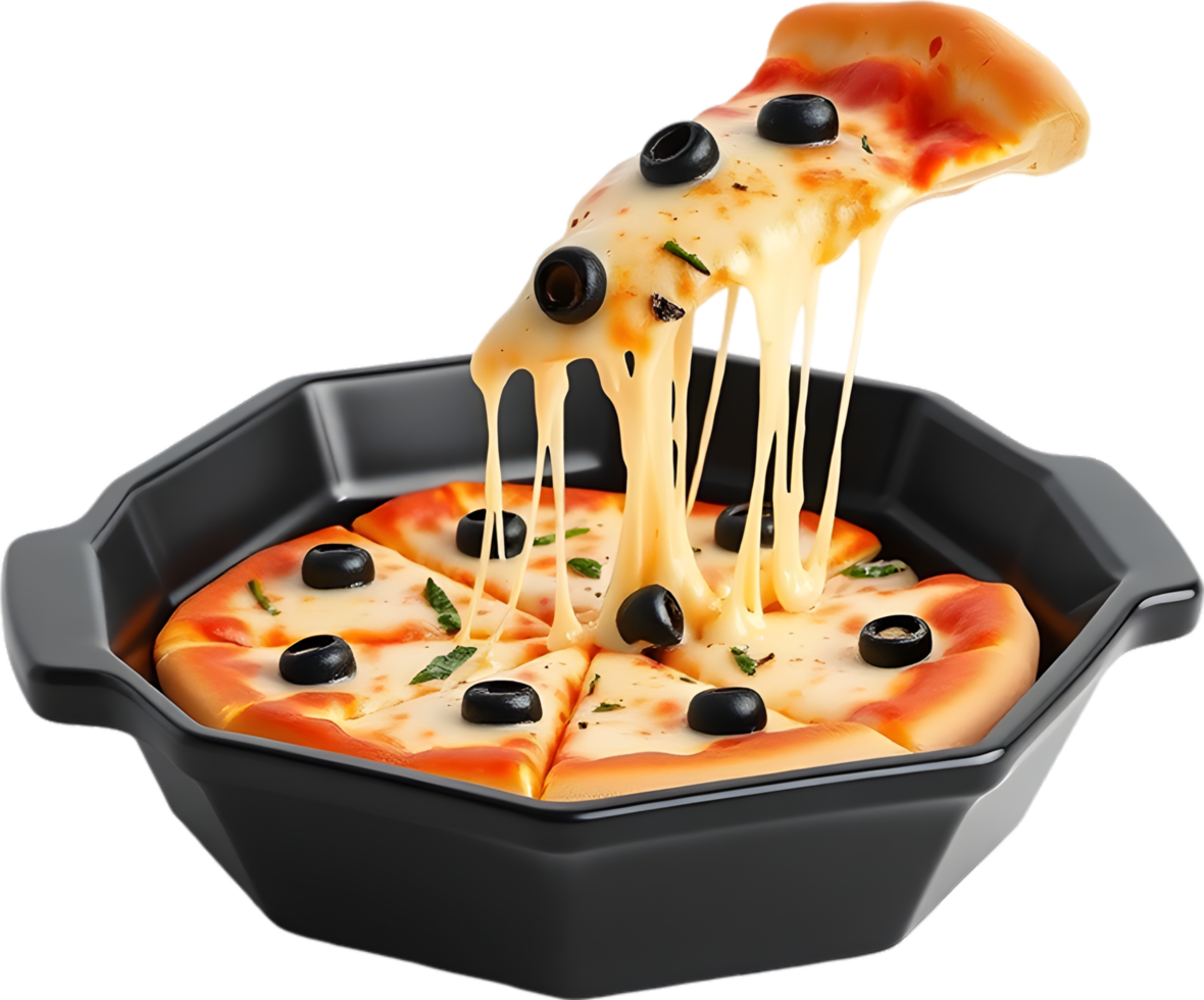 Saucy pizza slice dripping hot cheese mozzarella design. . png