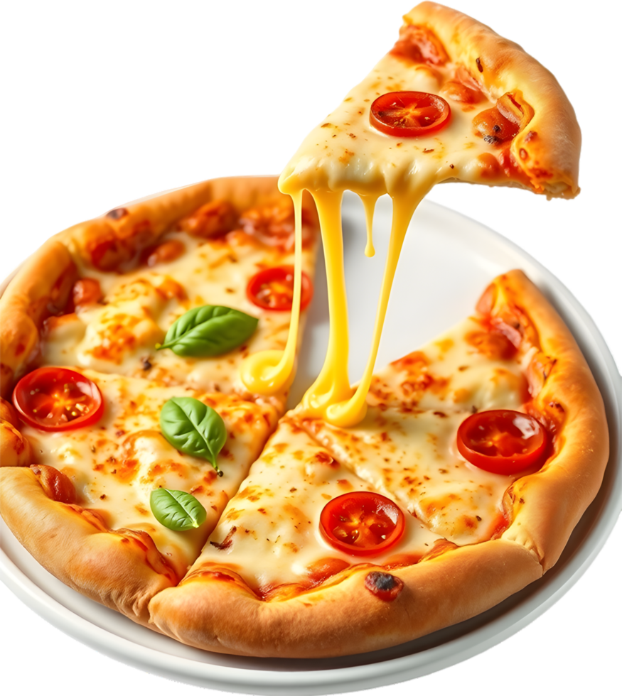 Saucy pizza slice loaded with mozzarella cheese clipart. . png