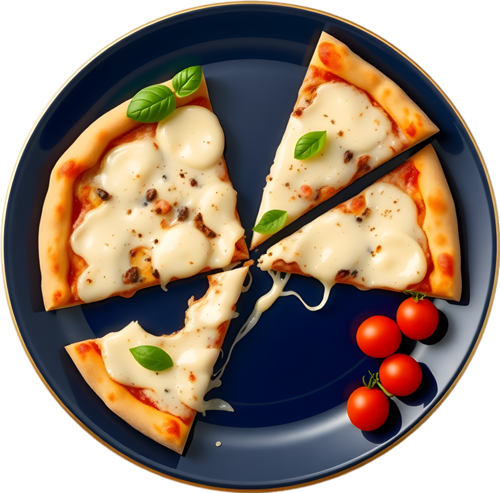 Melty dripping cheese pizza slice tasty food design. . png