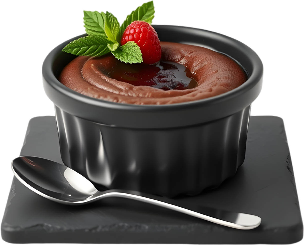 Hot chocolate lava dessert image with rich sweetness. . png
