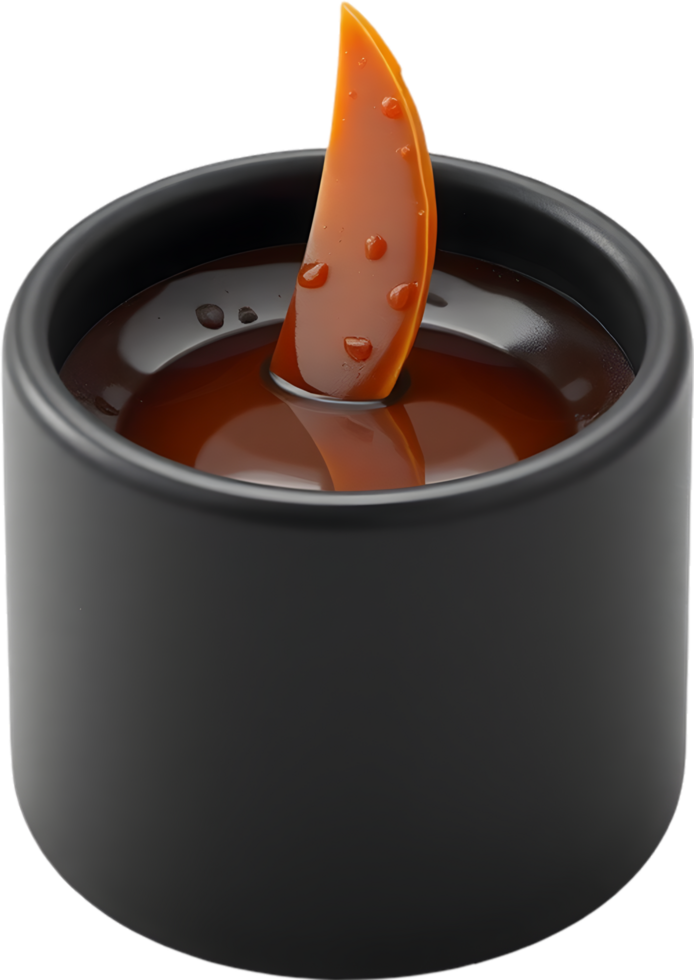 Delicious baked chocolate cake with hot gooey lava. . png