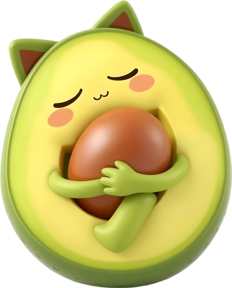 Child-friendly avocado cartoon ideal for playful projects. . png
