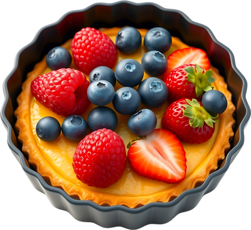 Fresh Tart Clipart Filled With Bright Juicy Fruity Layers. . png