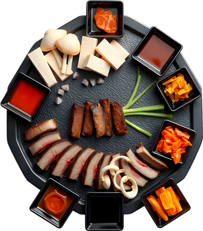 Grilled Korean BBQ Served Hot in Rich Clipart Form. . png