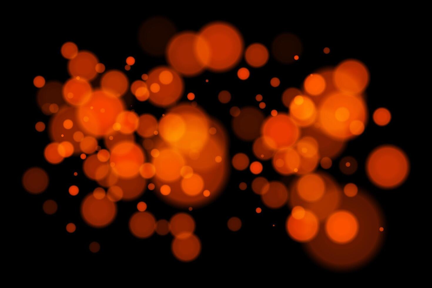 Orange lights on black background vector