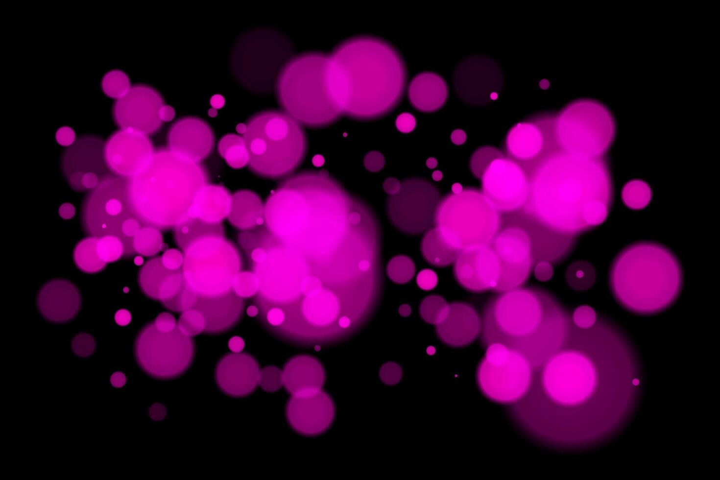 Pink circles on black background vector