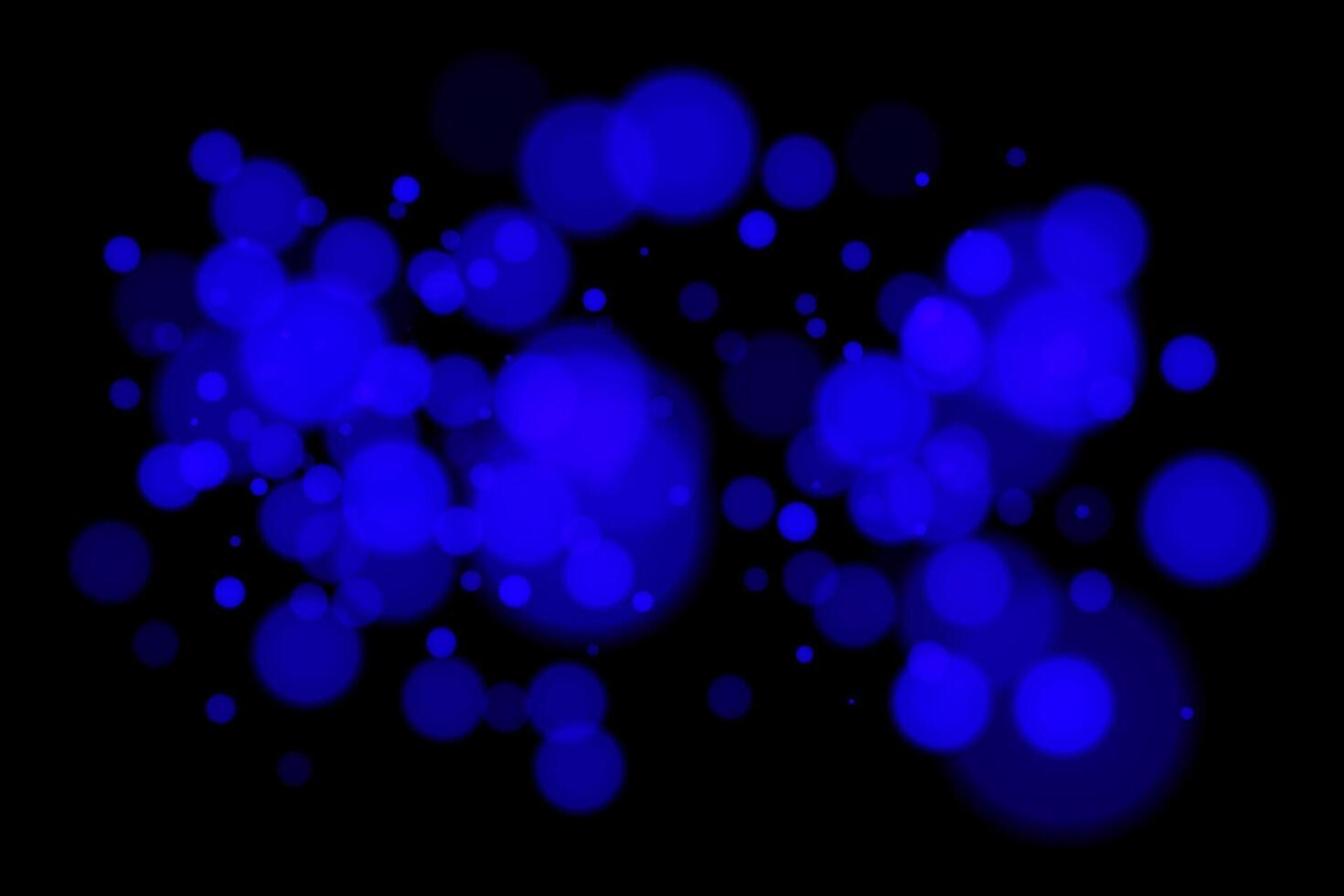 Blue circles on a black background vector