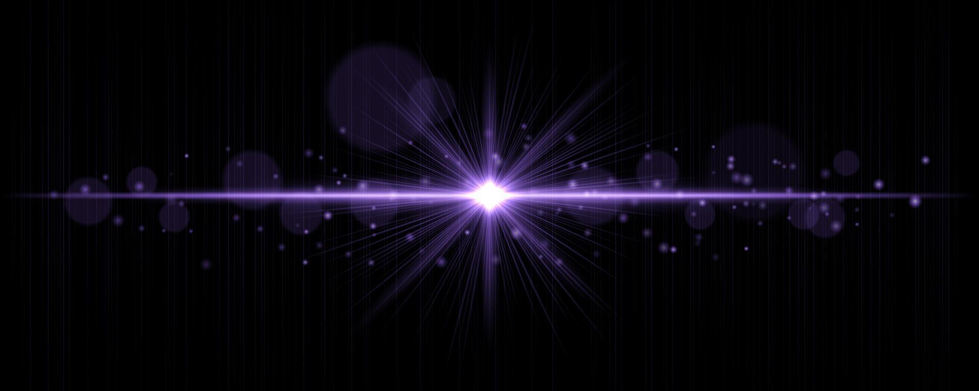 A purple light shining on a black background vector