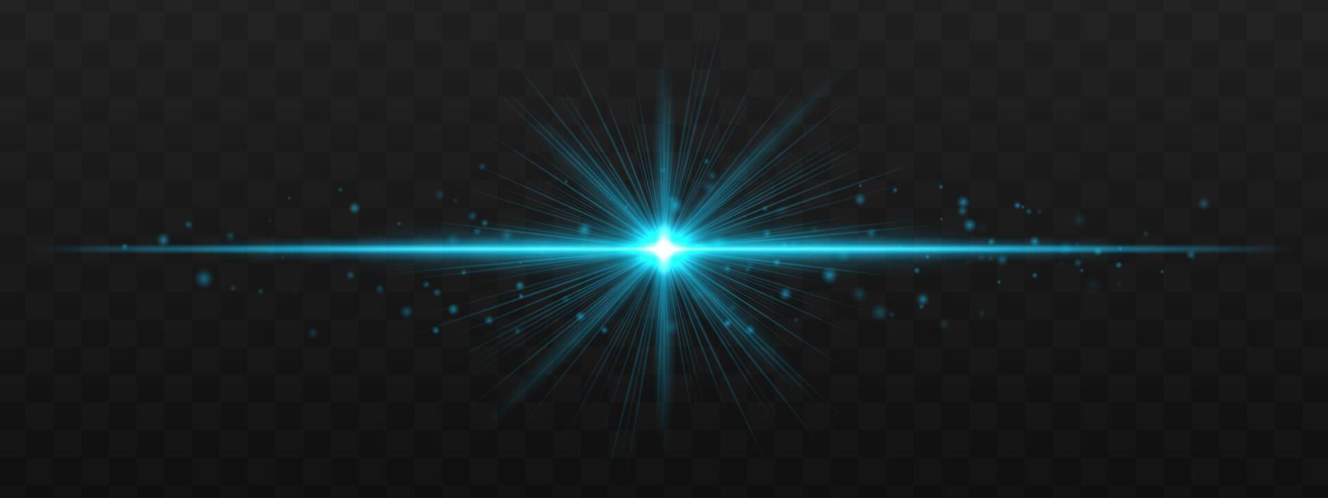A glowing blue star with a bright light vector