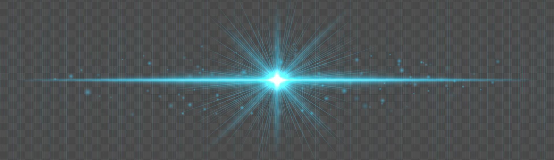 A blue starburst effect with a bright light vector