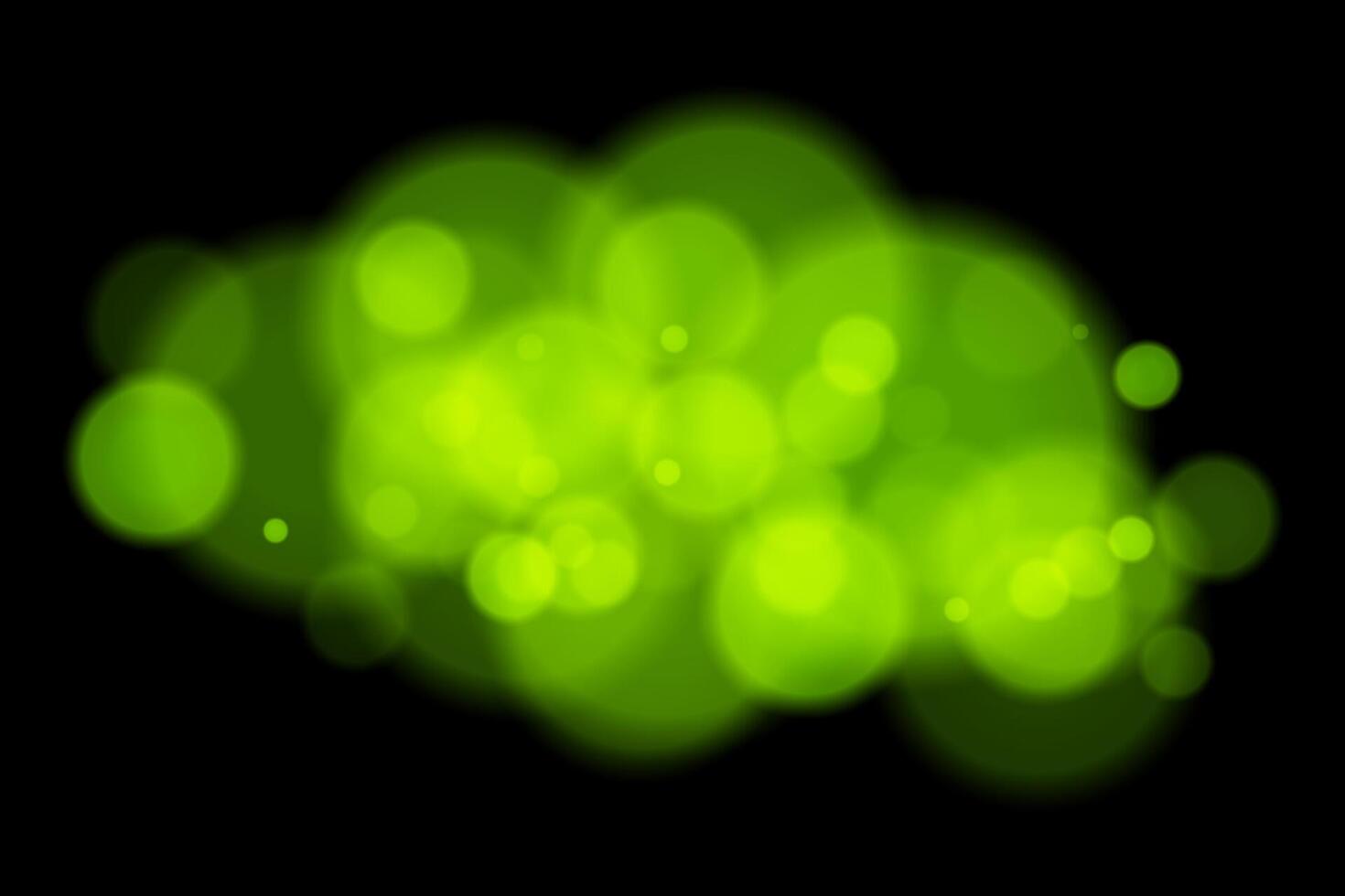 Green light on black background vector