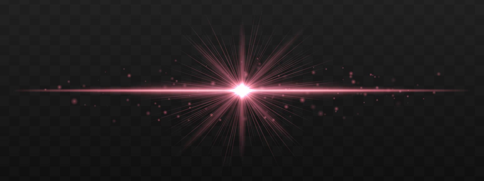 A star burst with a pink glow on a black background vector