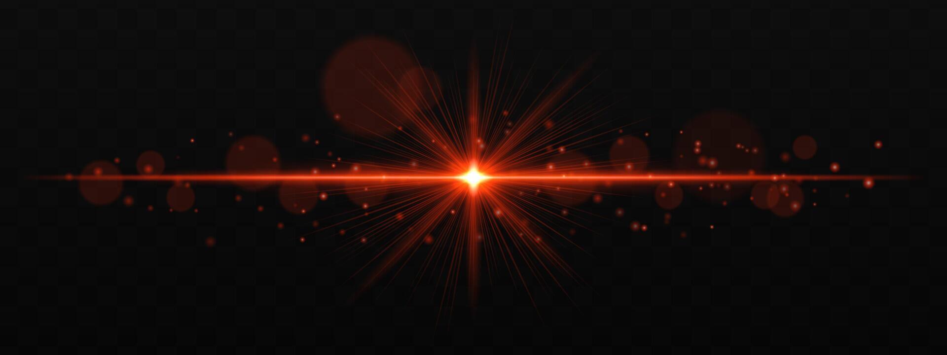 A glowing red star with a black background vector