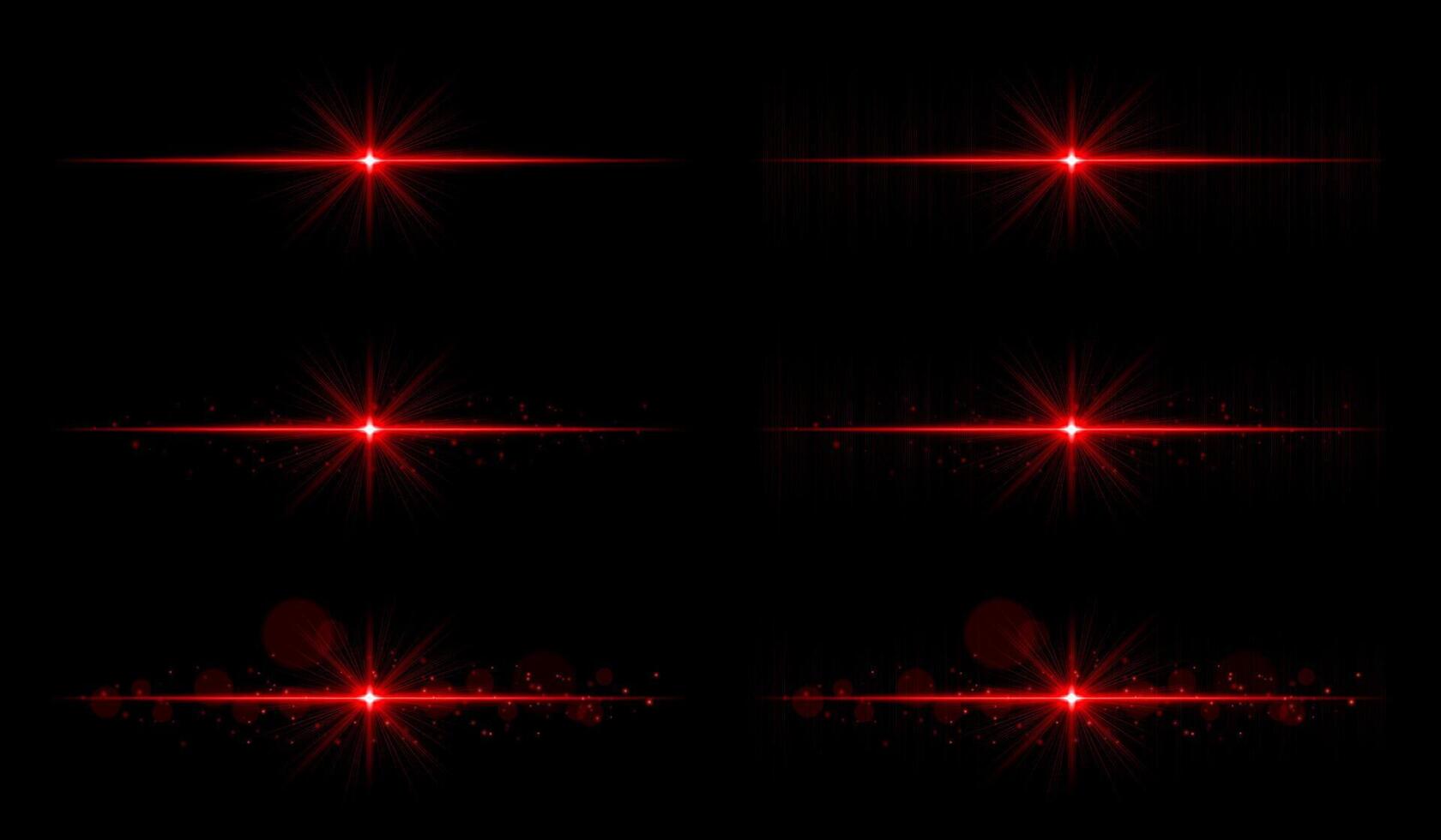 Red light rays on black background vector