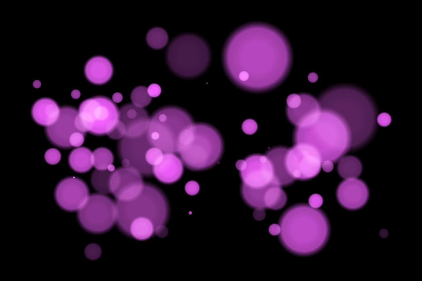 A bunch of purple circles on a black background vector