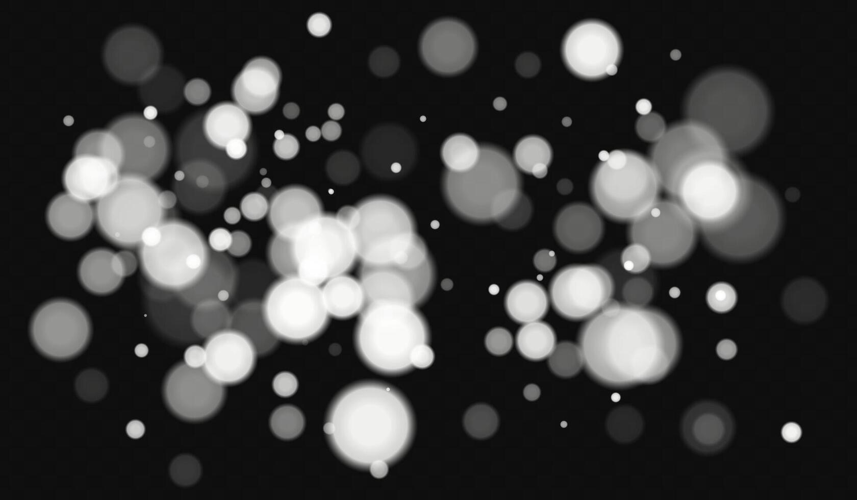White and black circles on a black background vector