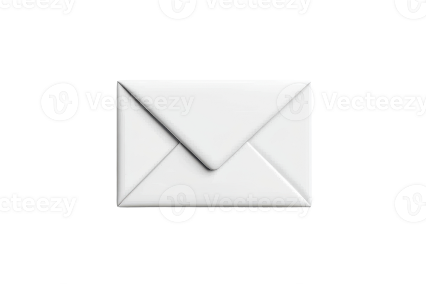 A simple white envelope with a pointed flap, designed for sending letters or messages. png