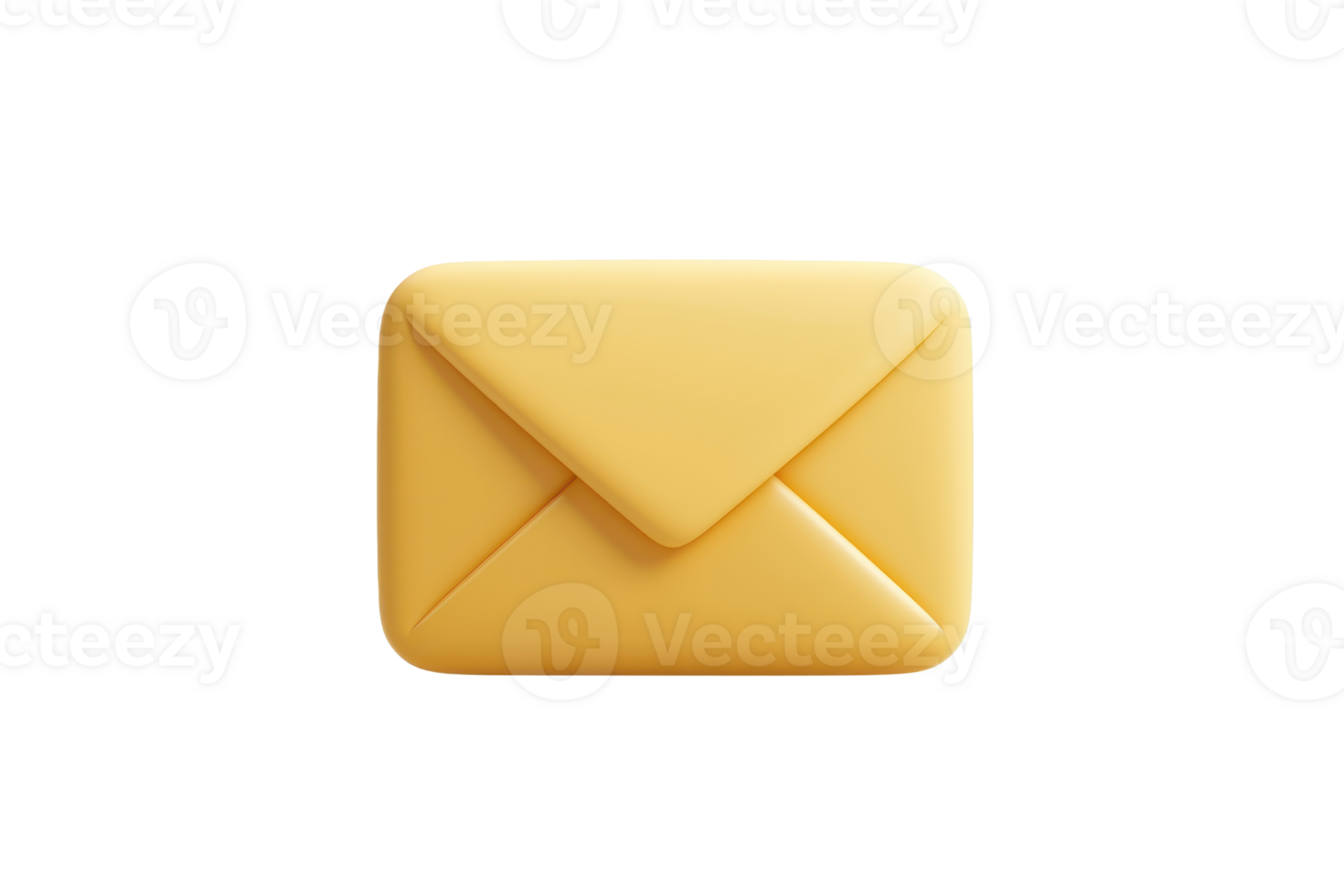 A vibrant yellow envelope with a classic triangular flap design. png