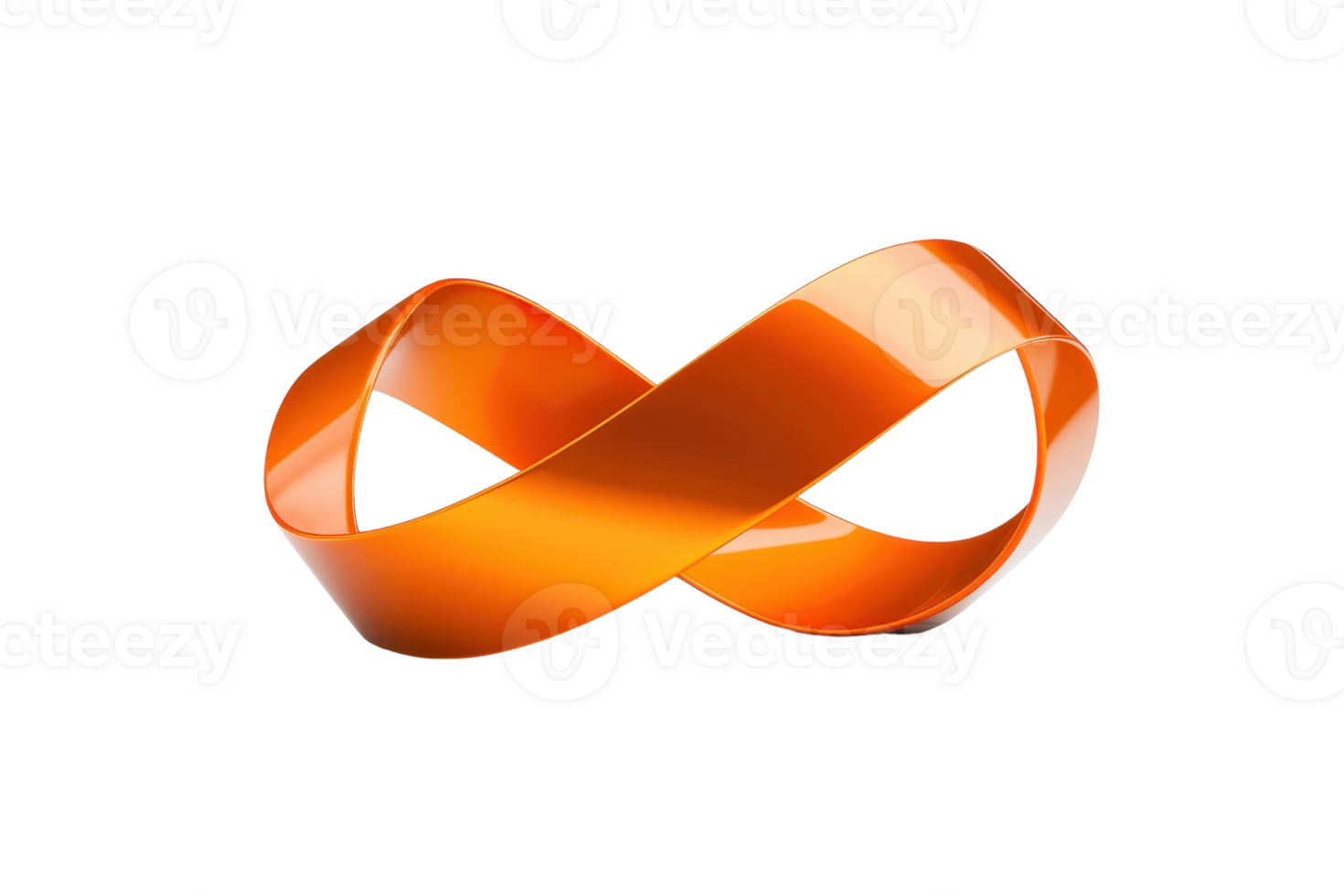 An orange, twisted ribbon shaped like an infinity symbol. png