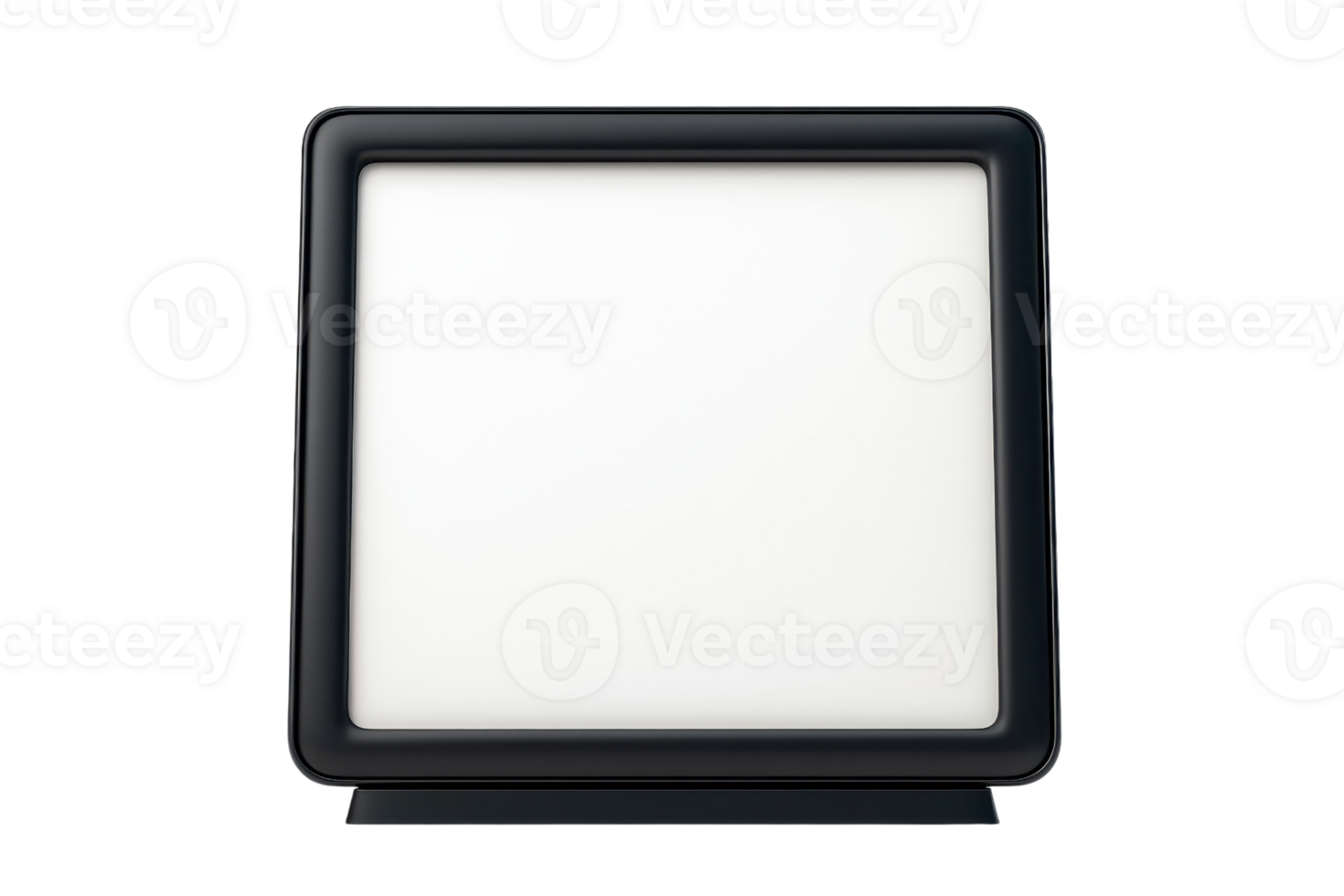 A square light panel with a sleek black frame, emitting soft, even illumination. png
