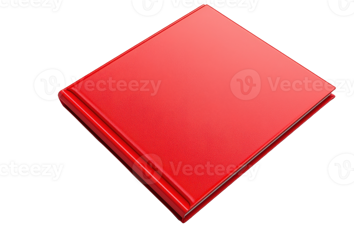 A vibrant red binder with a sleek design, ideal for organizing documents and enhancing workspace aesthetics. png