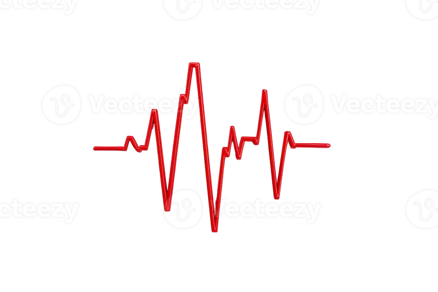 A red heartbeat line representing vital signs and medical monitoring. png