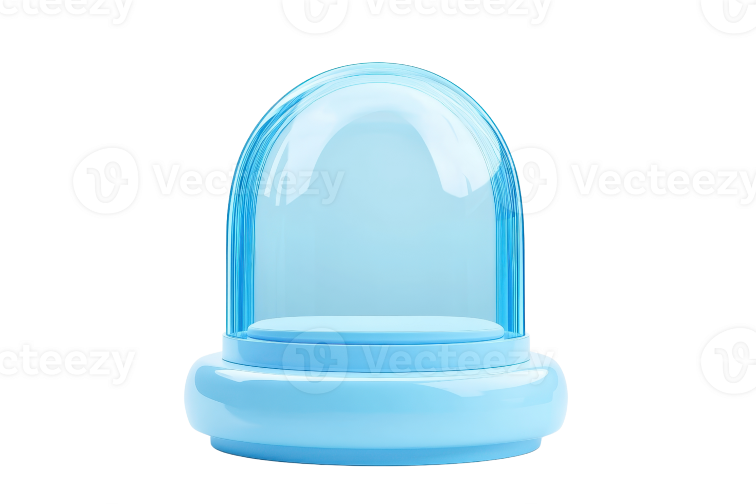 A smooth, blue dome structure with a rounded base, featuring a glossy finish that reflects light. png