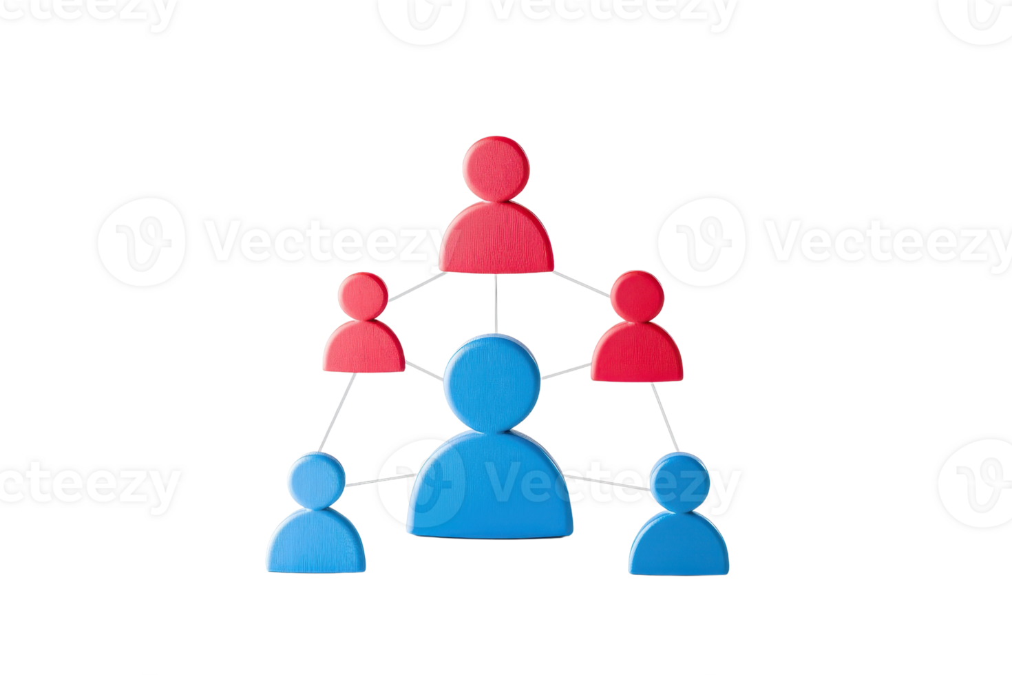 A network of colorful human figures connected by lines, illustrating relationships and communication dynamics. png