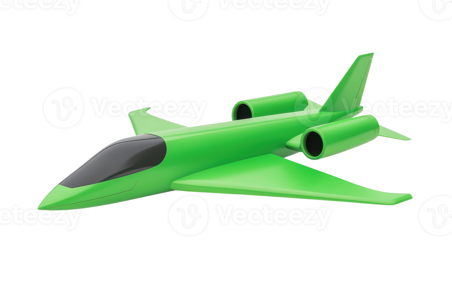 A sleek, green aircraft model featuring a modern design with dual engines and an aerodynamic shape. png