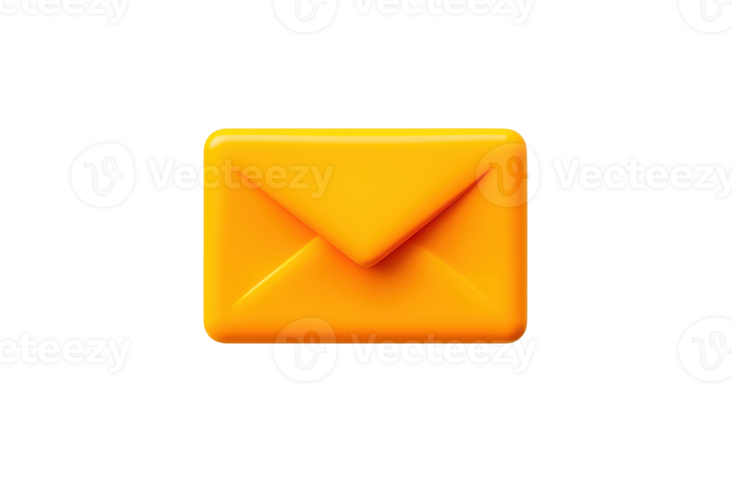 A bright yellow envelope icon with a flap, symbolizing message delivery and communication. png