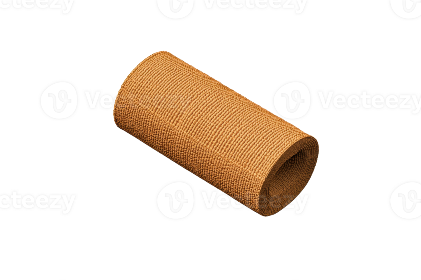 A textured cylindrical object with a natural fiber appearance, showcasing its woven surface and earthy tone. png