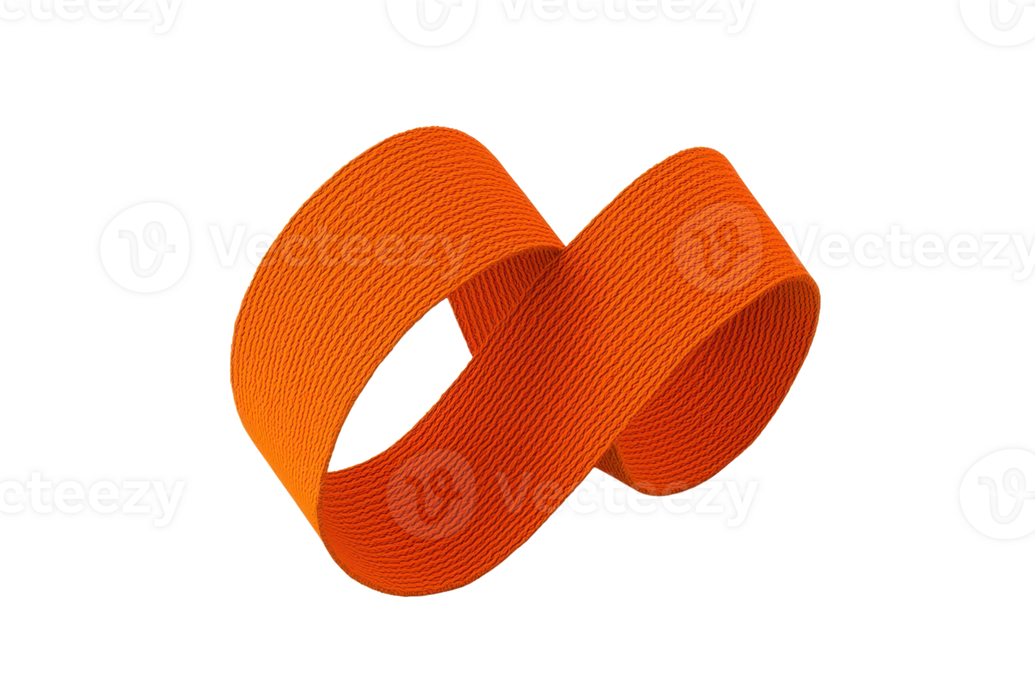 A vibrant, twisted orange ribbon creates a dynamic visual flow, showcasing texture and color. png