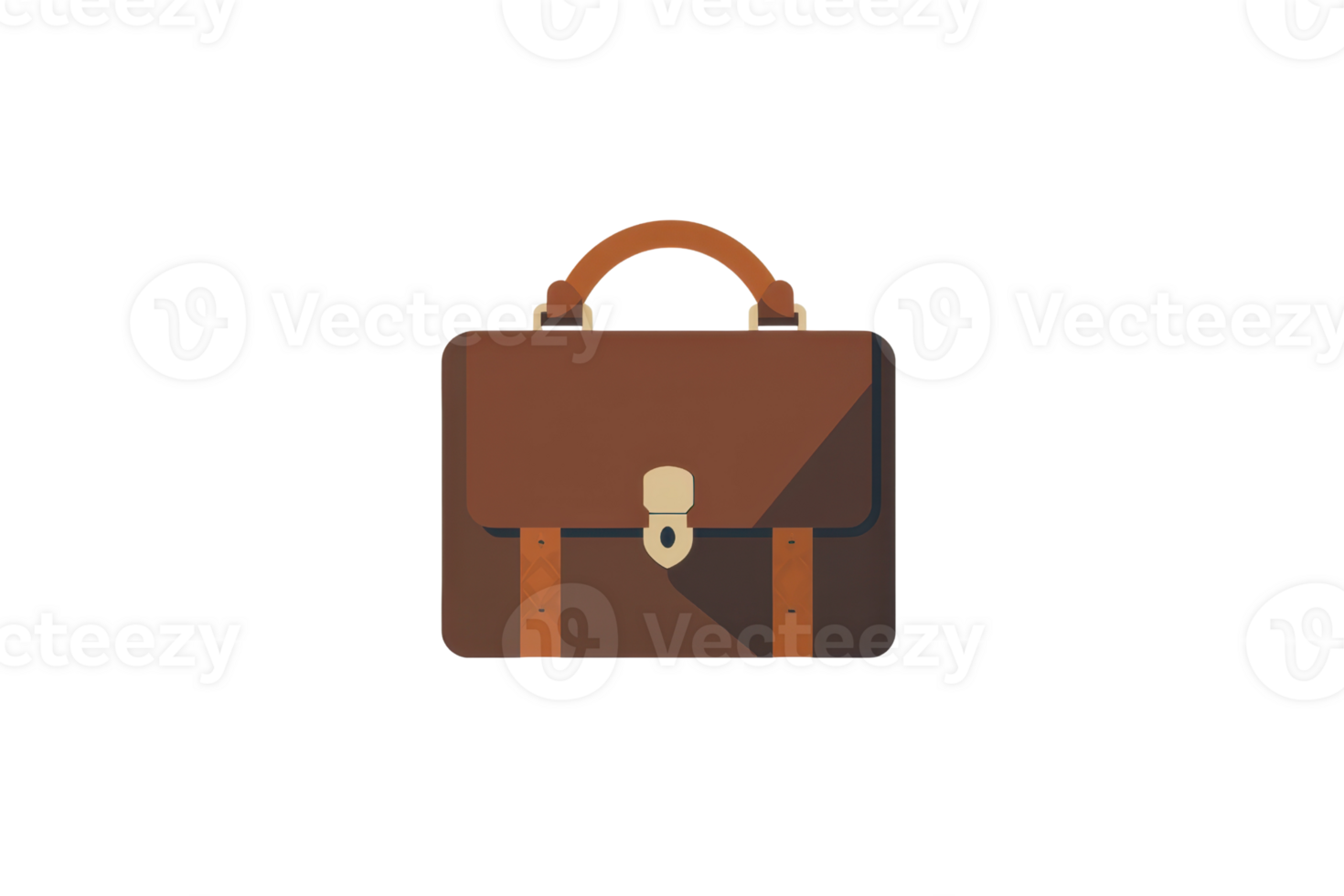 A stylish brown briefcase featuring a secure lock and dual handles, embodying professionalism and sophistication. png